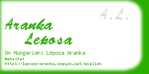 aranka leposa business card